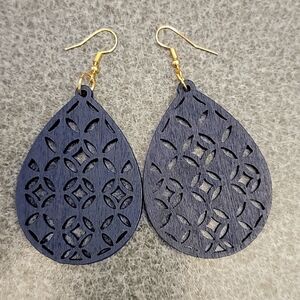 Bohemian Style Wood Dangle Earrings